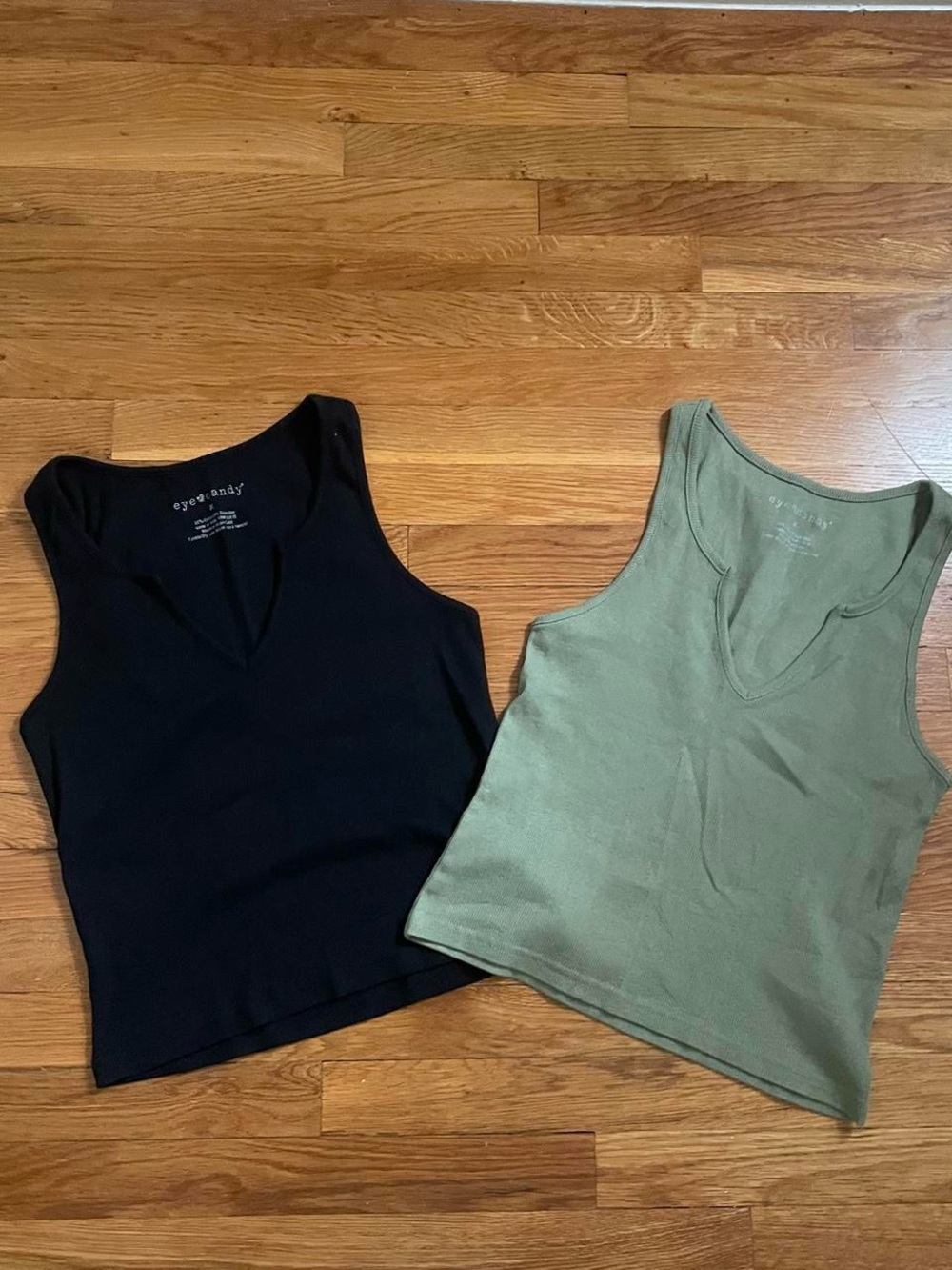 eyecandy v neck tank tops set of 2
